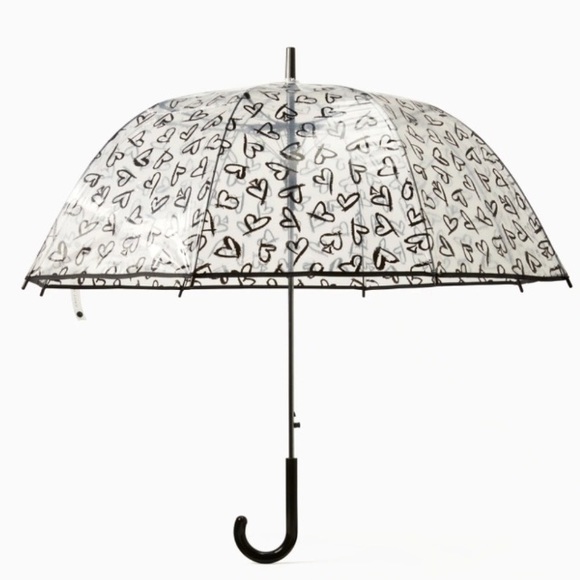 Kate spade clear bubble heart pattern umbrella nwt - Picture 2 of 8